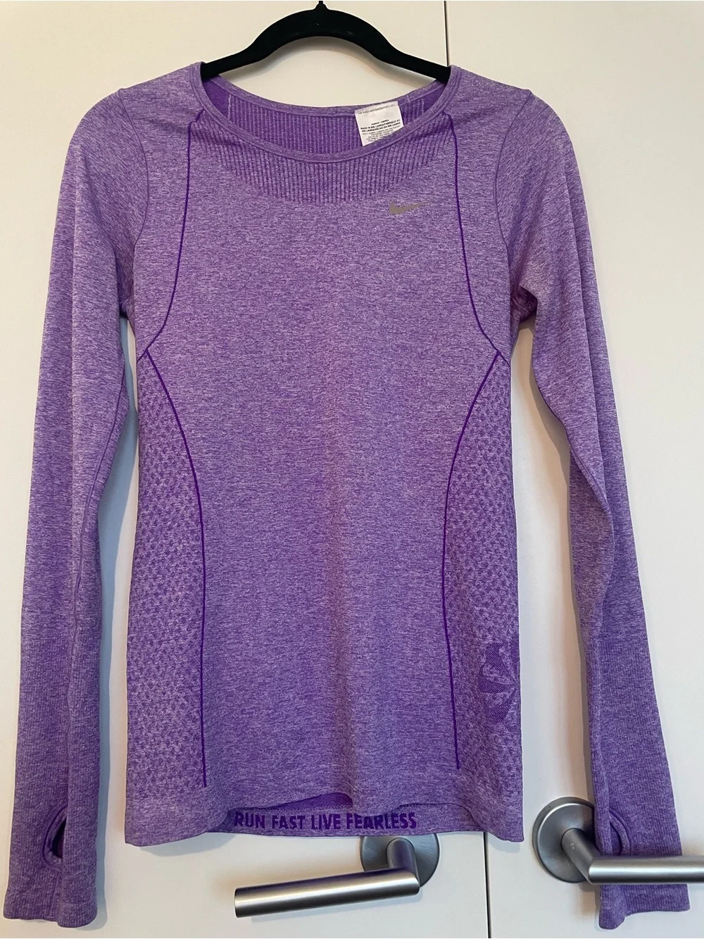 Nike Purple Seamless Long-Sleeve Running Top